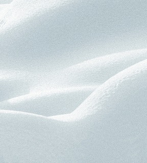 Soft rolling snow hills behind text