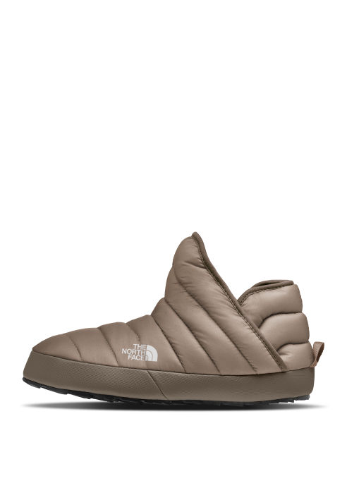 Tan ankle height booties.