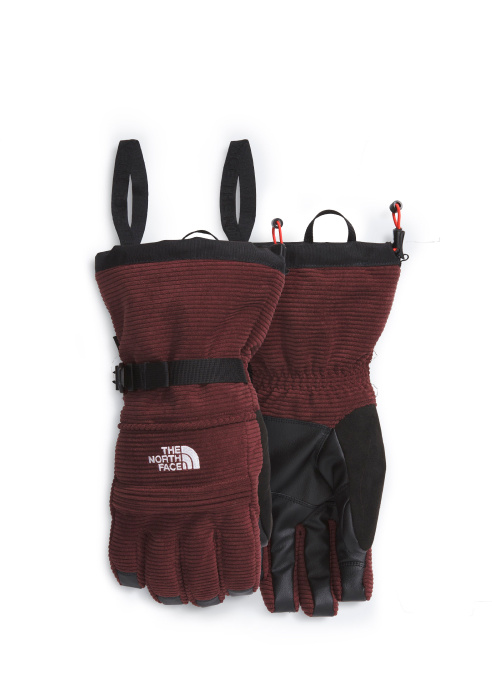 Red/black ski gloves.