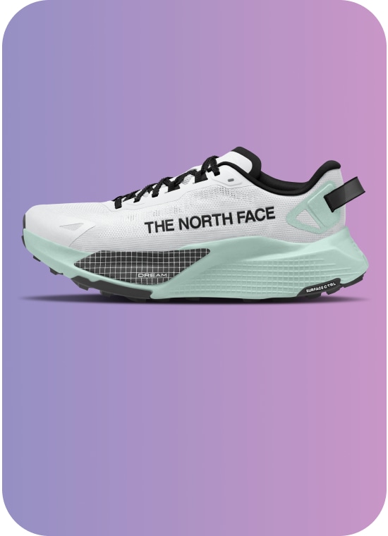 Image of The North Face Altamesa shoe on a gradient background.