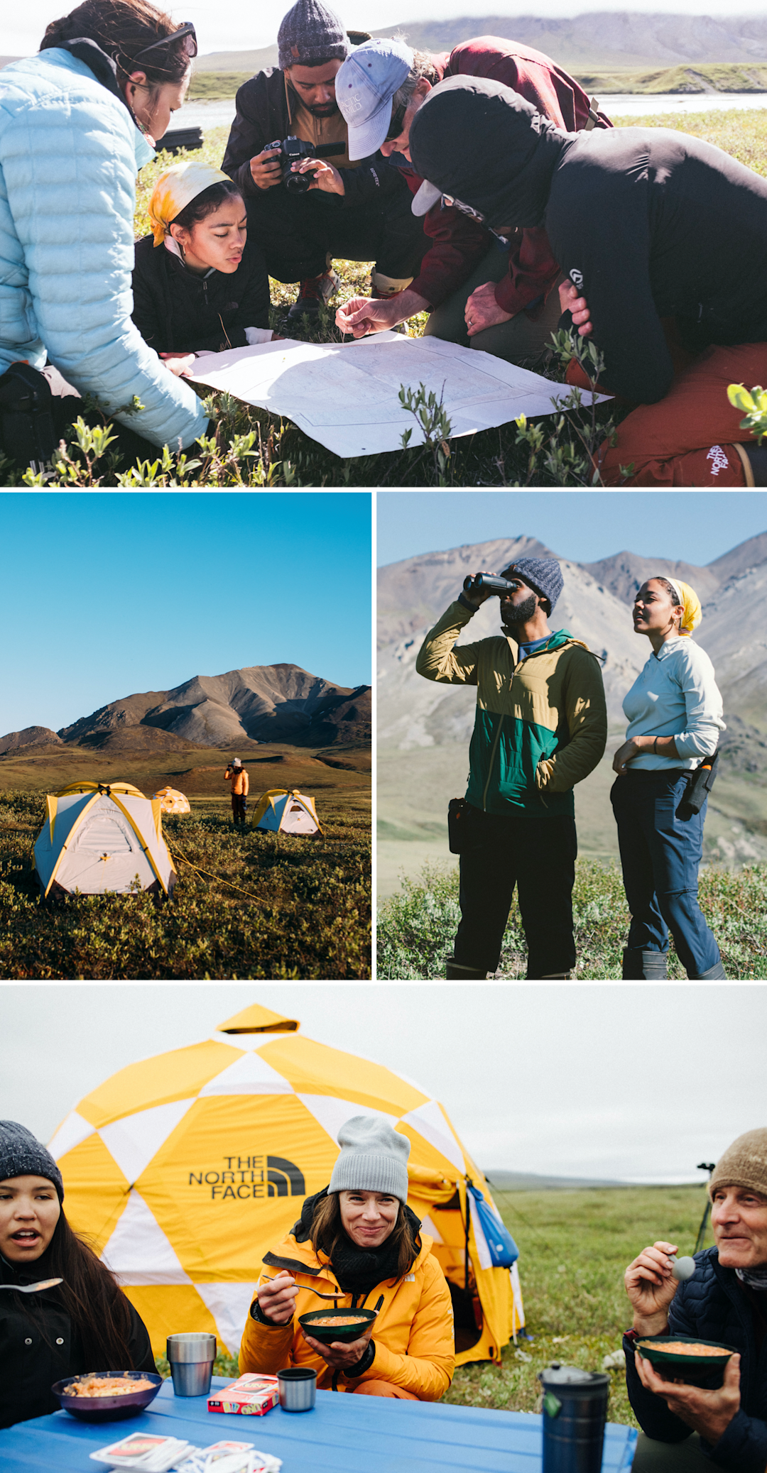 Dinner time at the camp near the Arctic coastal plain.