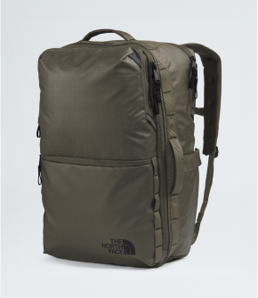 Image of a carry on forrest green base camp voyager pack