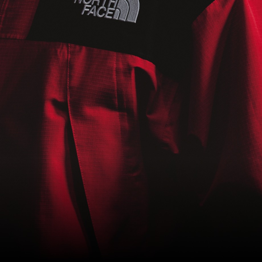 Close up shot of a pocket on a The North Face Mountain Jacket