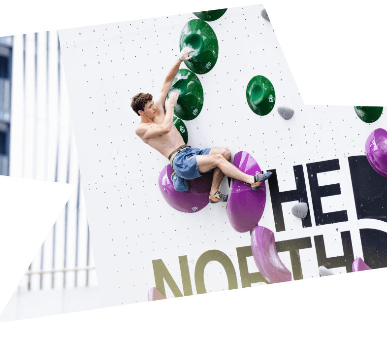 Image of a climber at The North Face Climb Fest