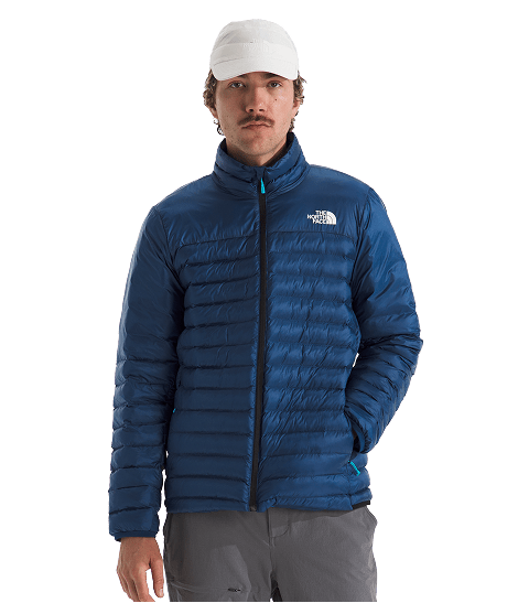 A man wearing a blue Terra Peak jacket from The North Face