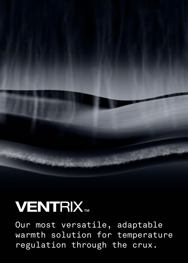 Close up image of Ventrix fabric in black.