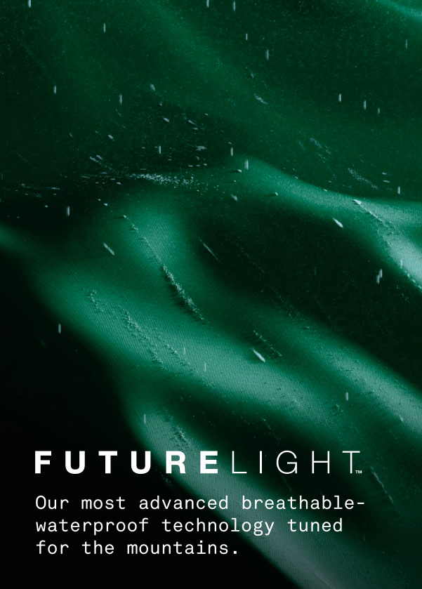 Close up image of Futurelight fabric in green.