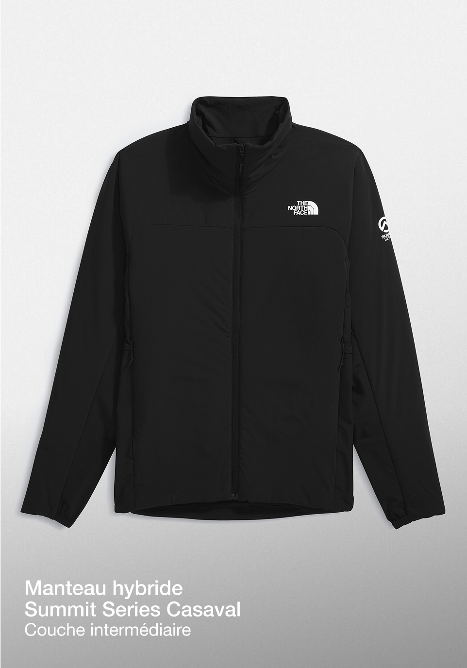 Prise de vue en studio d'une veste Casaval noire.