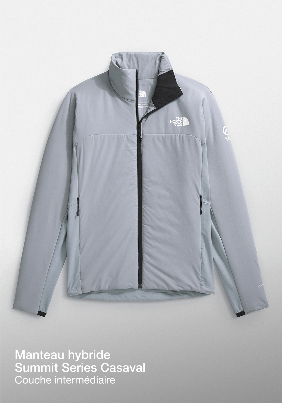 Prise de vue en studio de la veste grise Casaval.