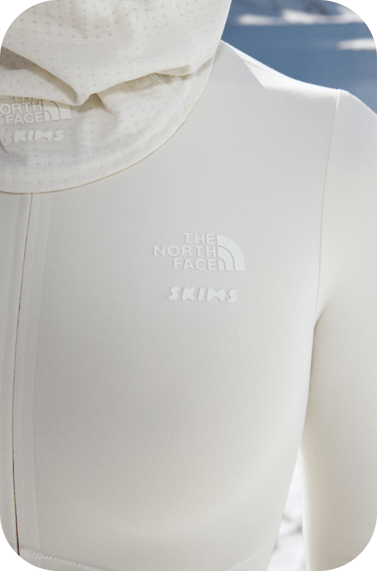 White The North Face x SKIMS jacket.