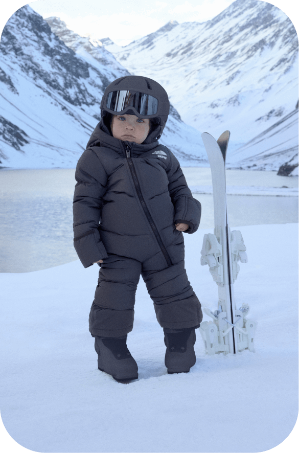 Black The North Face x SKIMS baby gear.