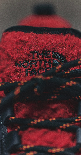 Une photo des chaussures Verto Alpine GORE-TEX® Casentino par The North Face, vues du dessus.