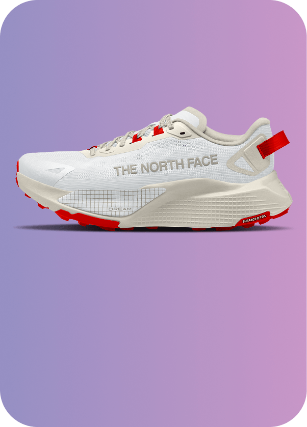 Image of The North Face Altamesa shoe on a gradient background.