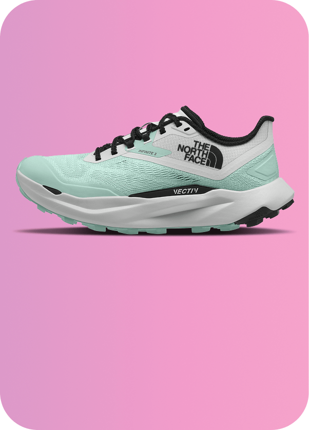 Image of The North Face Altamesa shoe on a gradient background.
