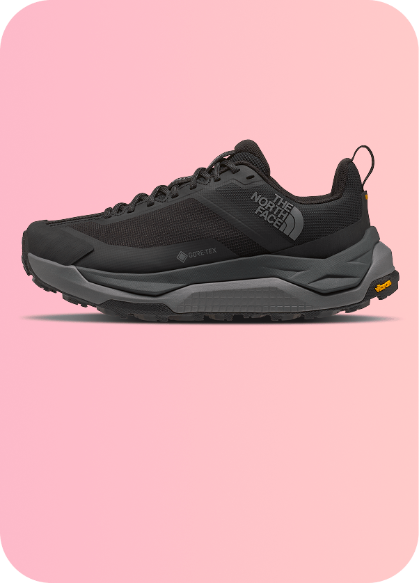 Image of The North Face Fastpack shoe on a gradient background.