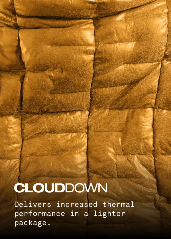 Close up image of Clouddown fabric in yellow.