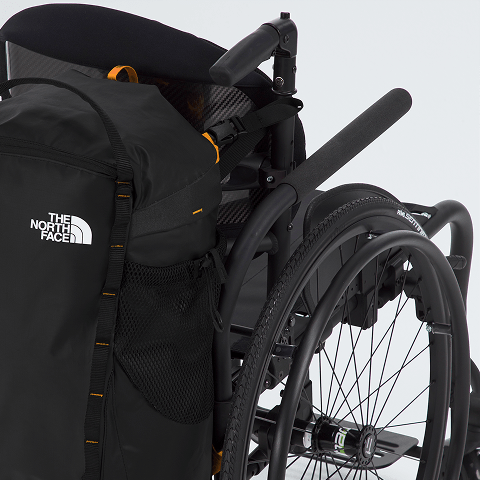 Detailed image of the Universal Daypack on a wheelchair