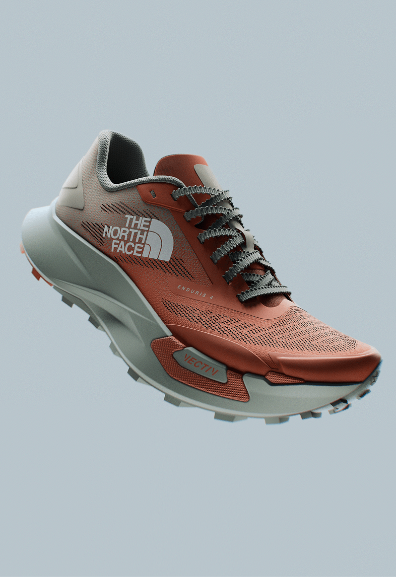 Outer side view of orange VECTIV™ Enduris 4 on gray background