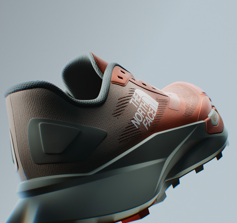 Back view of orange VECTIV™ Enduris 4 on gray background. 