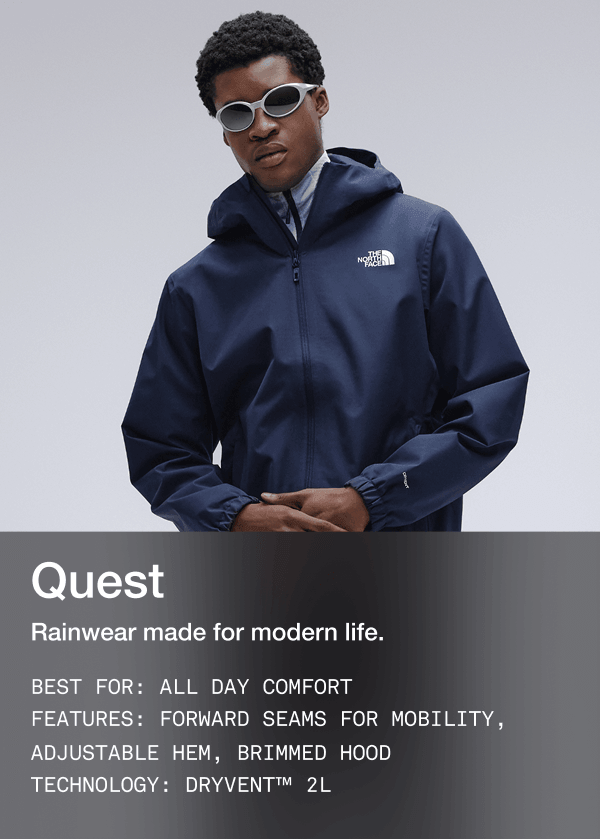 A man wearing The North Face Ridgelite jacket in blue.