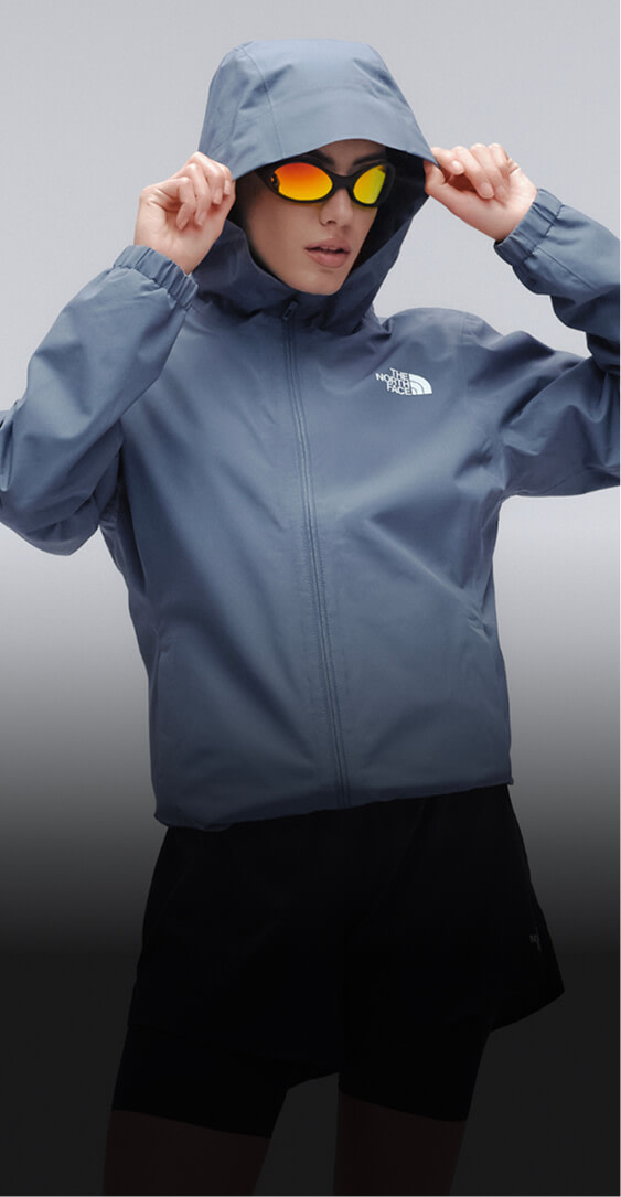 Women in gray jacket. 