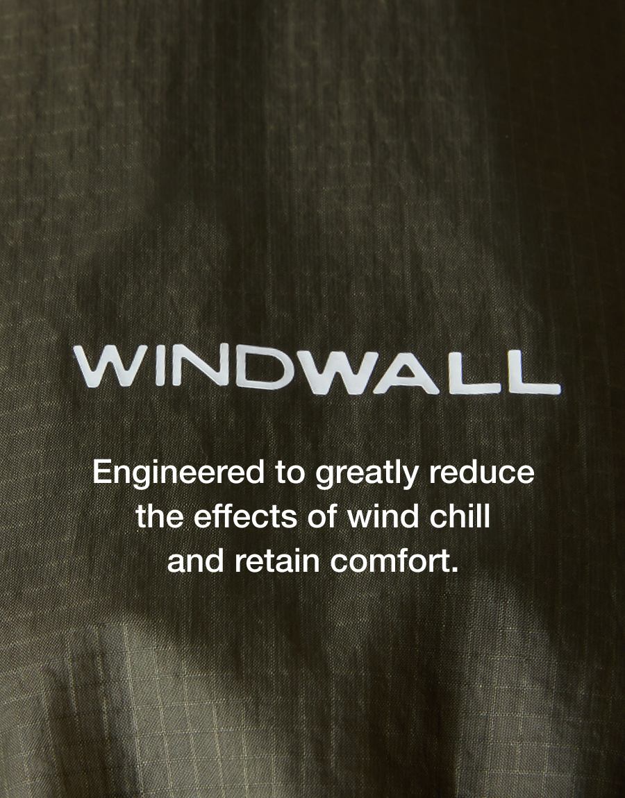Engineered to greatly reduce the effects of wind chill and retain comfort. 