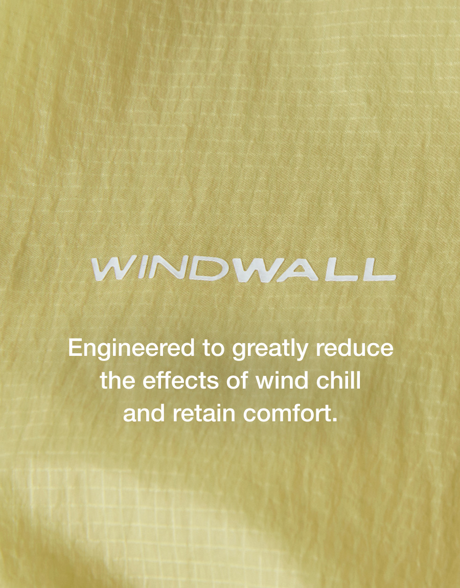 Engineered to greatly reduce the effects of wind chill and retain comfort.