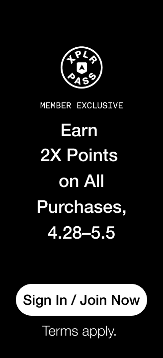 Black screen with The North Face xplr pass member exclusive logo