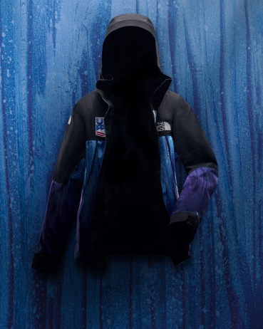 North Face x US Ski & Snowboard Jacket on a blue background