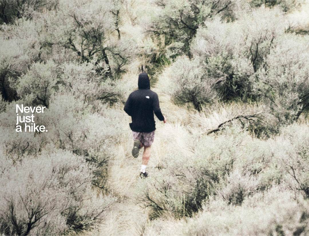 A person running on a path