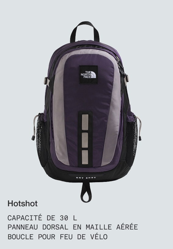 Photo du sac à dos Hot Shot violet et brun.