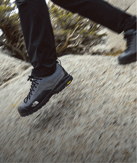 Les chaussures The North Face en mouvement