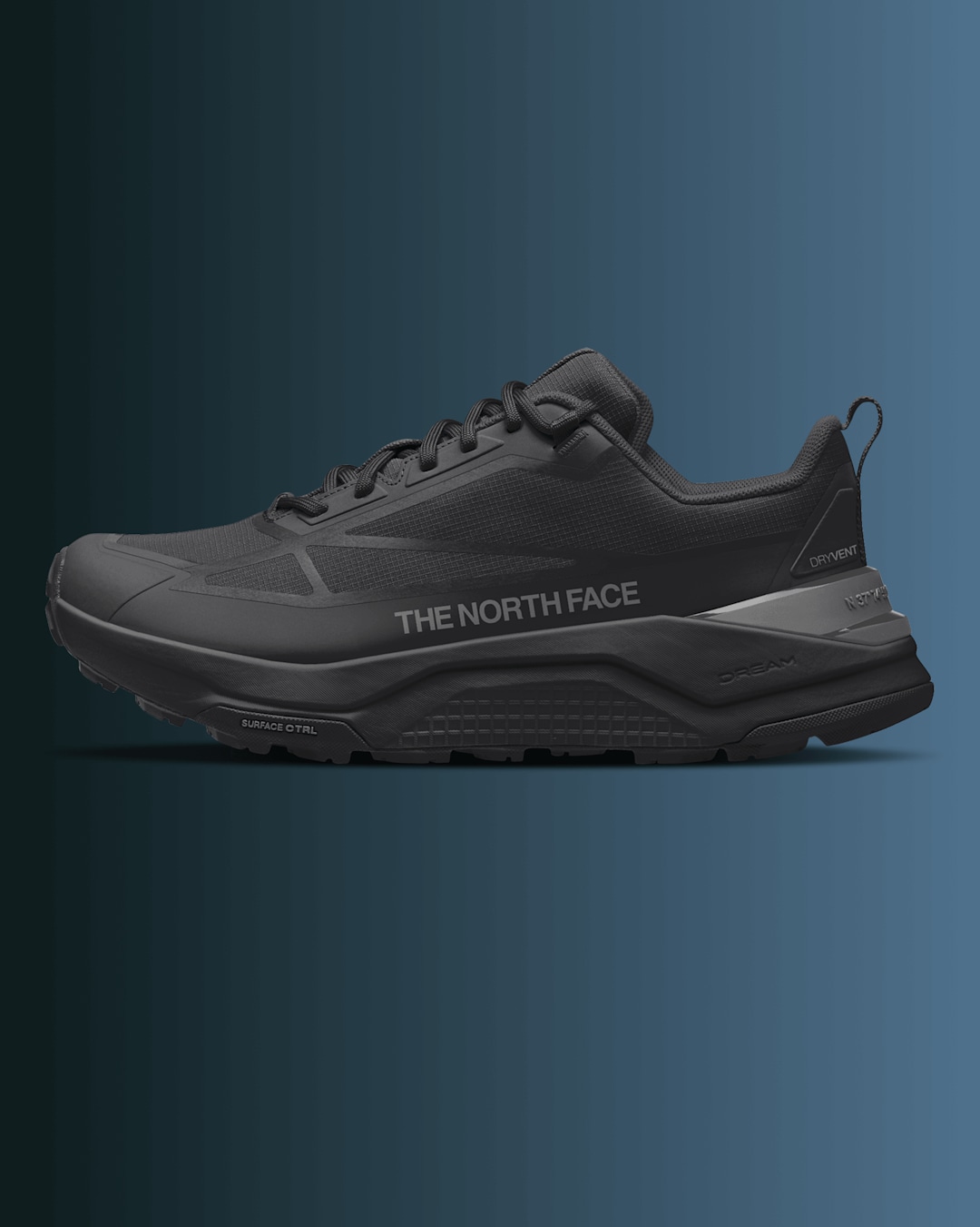 Image of The North Face Fastpack shoe on a gradient background.