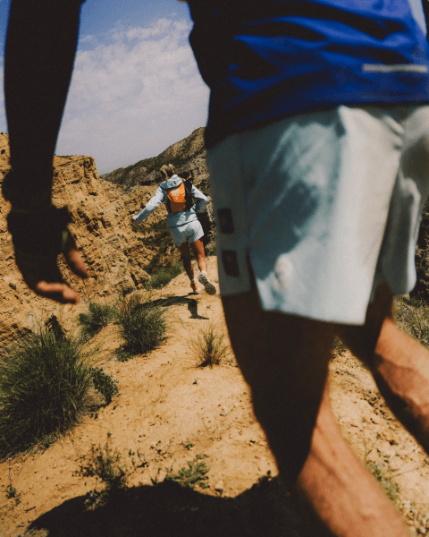 The North Face AthleteSteph Case hiking through a tundra