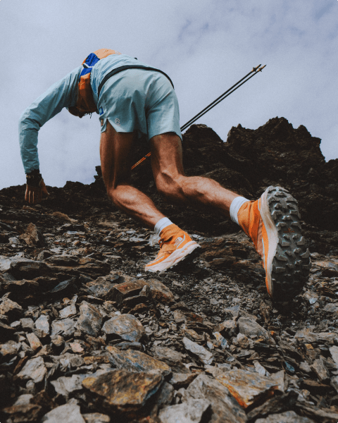 The North Face AthleteSteph Case hiking through a tundra