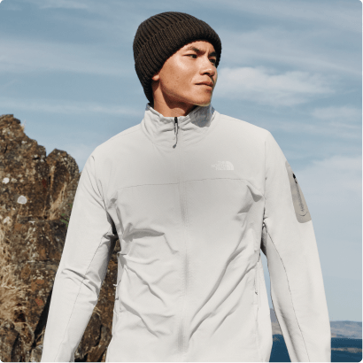 A man wearing a Lhotse lightweight jacket