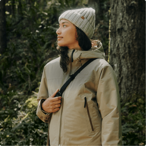 A man wearing a Lhotse lightweight jacket