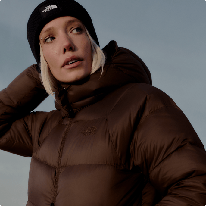 A woman wearing a puffer