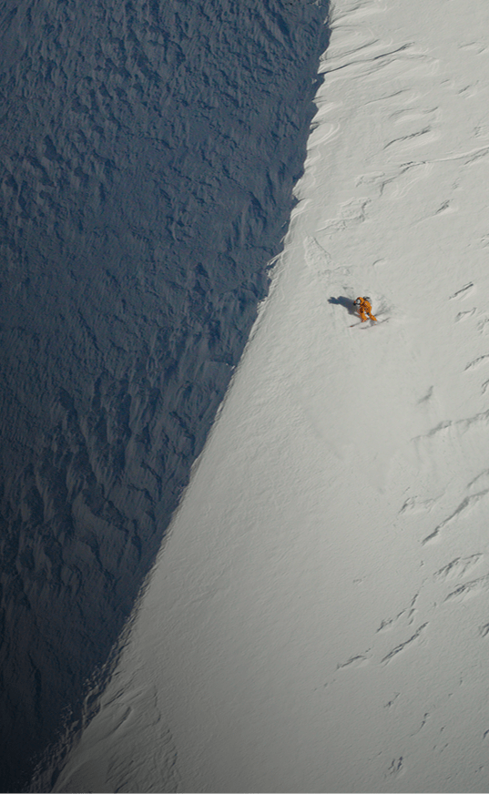 Shot from the documentary Everest: The Other Side of Jim Morrison climbing Everest.