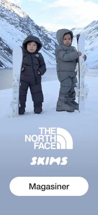 Texte : "The North Face X SKIMS / Magasiner"