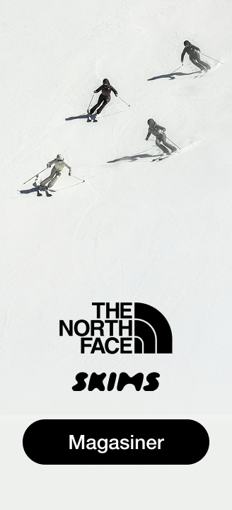 Texte : "The North Face X SKIMS / Magasiner"