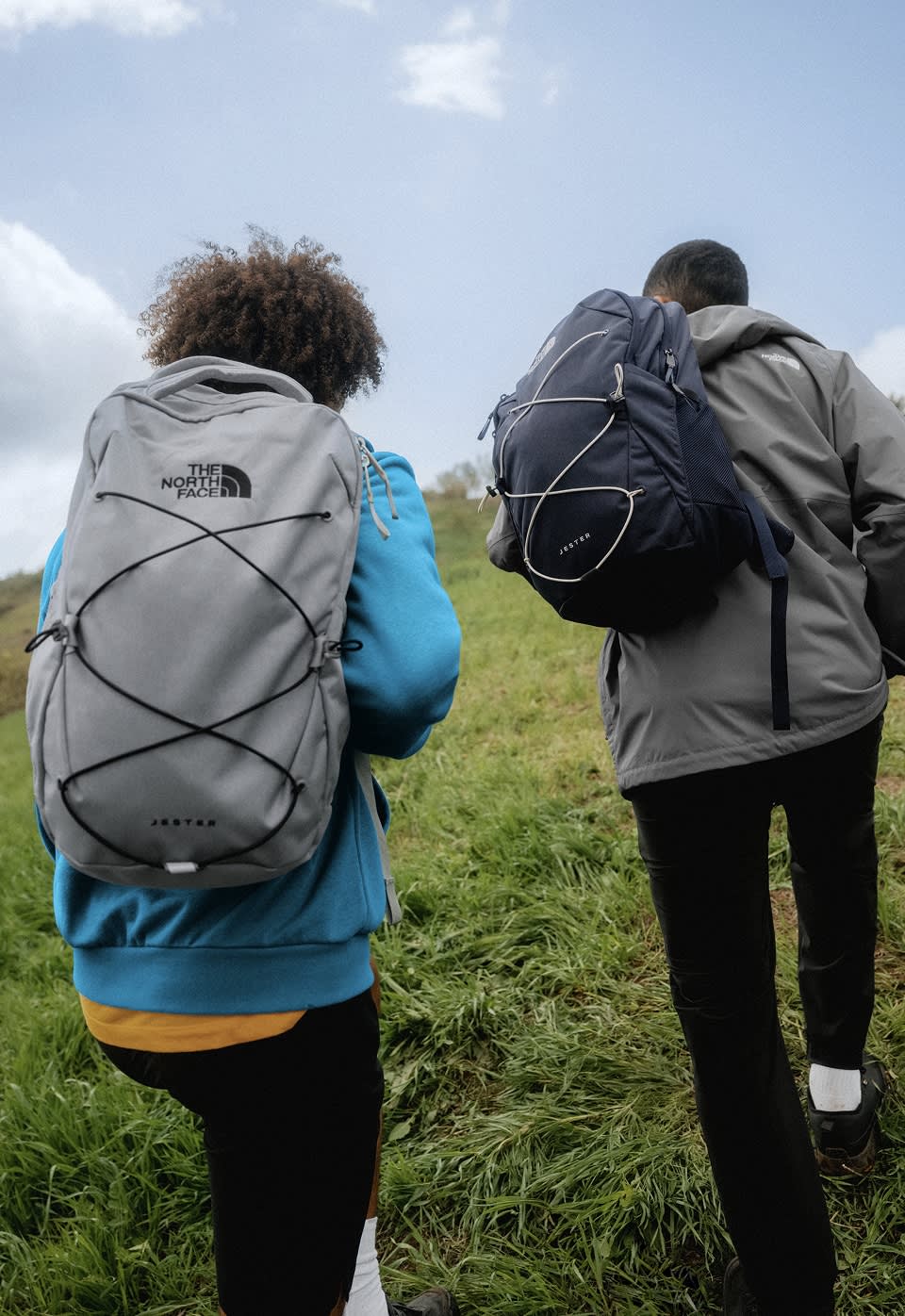 A man wearing a grey Jester backpack