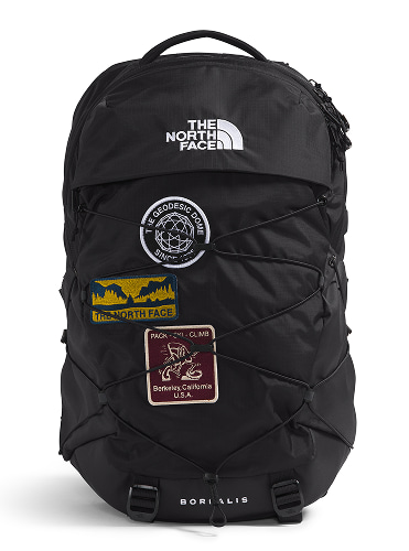 A black Borealis backpack by The North Face.