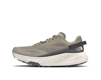 A greenish/grayish shoe with dark gray accents. 