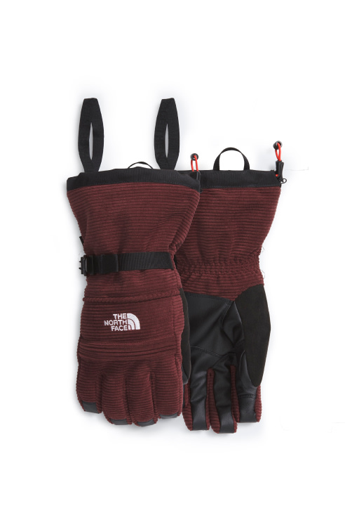 Red/black ski gloves.