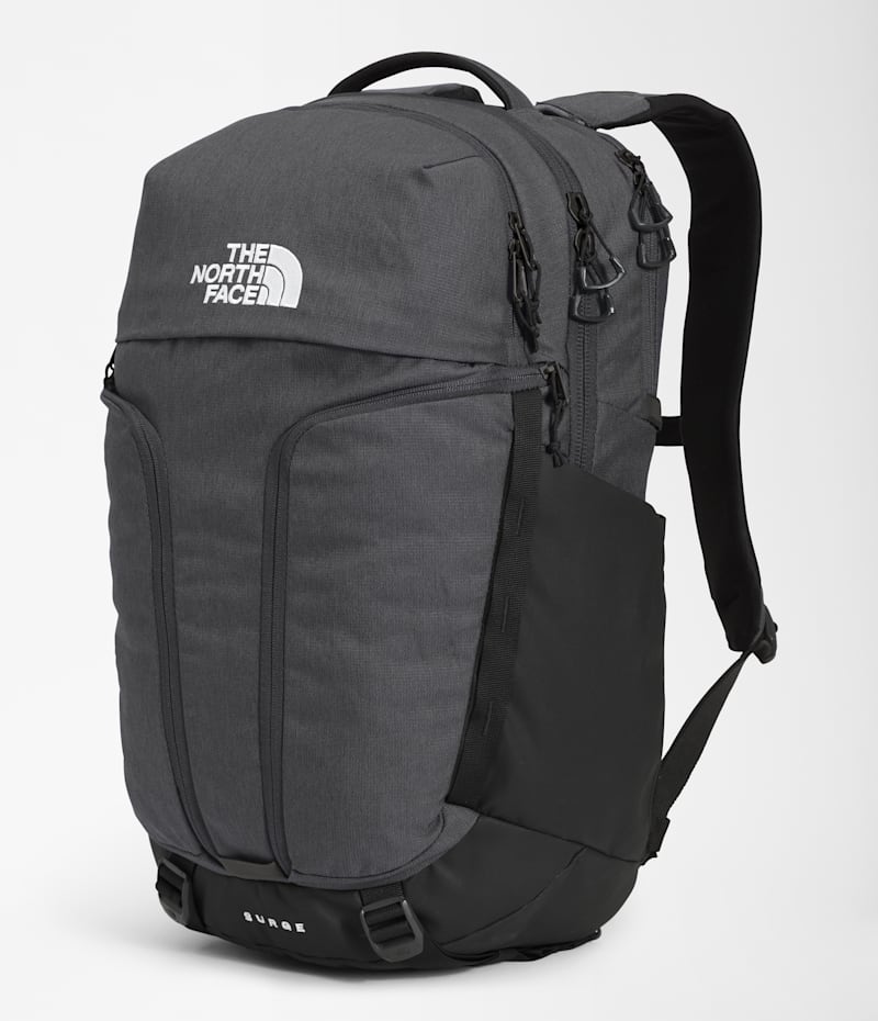 Рюкзак The North Face Surge - 31L, цвет: Асфальтовый серый меланжевый / Чёрный — фото 5