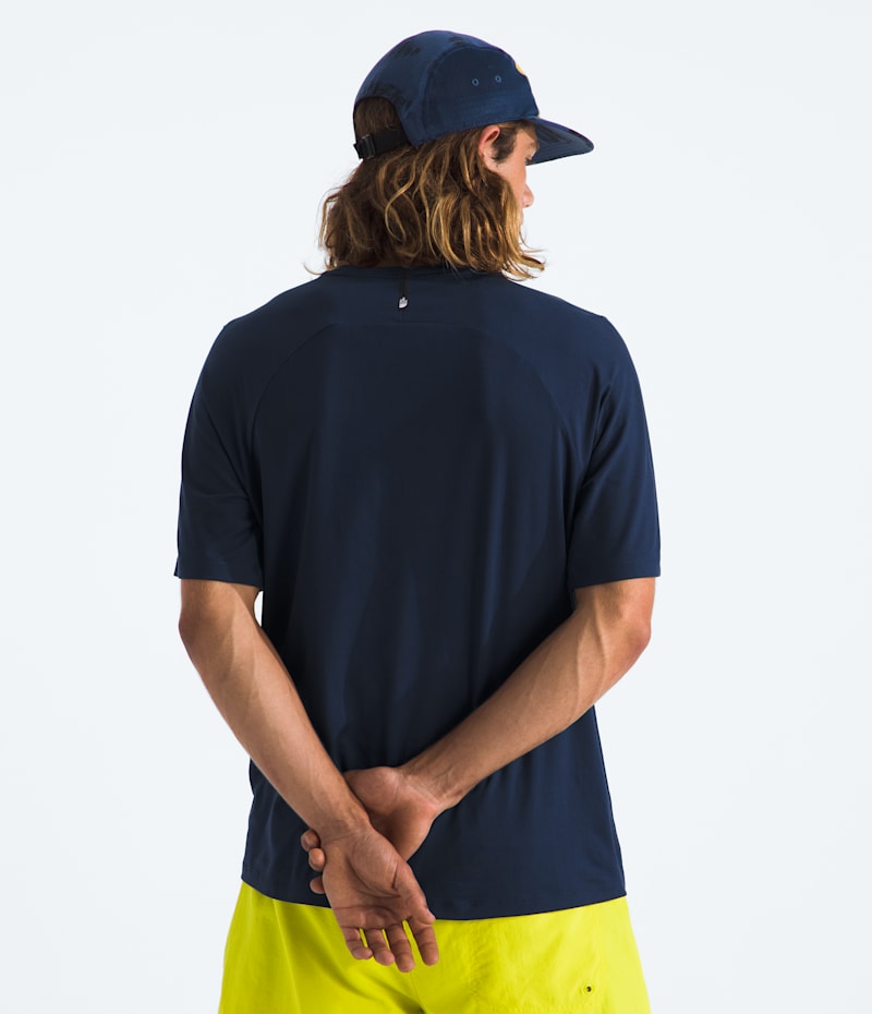 Мужской топ The North Face Dune Sky Short-Sleeve Crew, цвет: Снежный тёмно-синий — фото 4