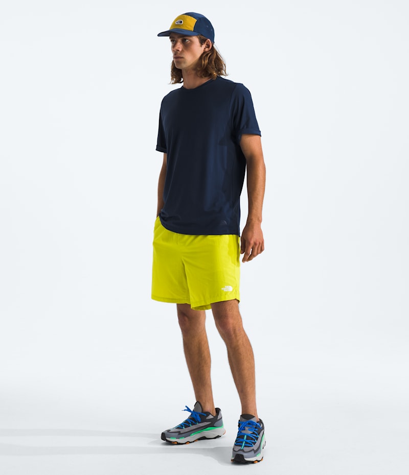 Мужской топ The North Face Dune Sky Short-Sleeve Crew, цвет: Снежный тёмно-синий — фото 2