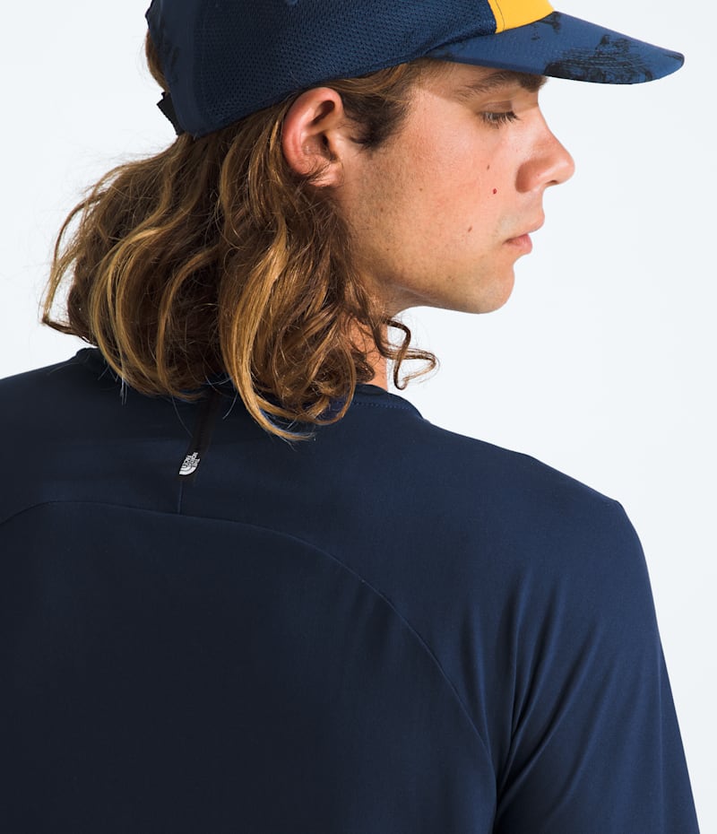 Мужской топ The North Face Dune Sky Short-Sleeve Crew, цвет: Снежный тёмно-синий — фото 3