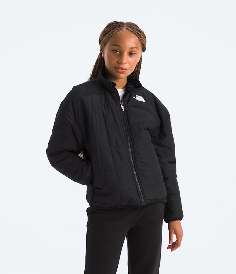 Детская двусторонняя куртка на молнии для девочек The North Face Shasta, цвет: Чёрный